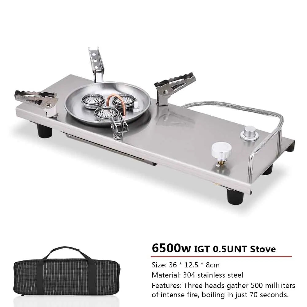 Pandatour Camping IGT Gas Stove Easy Equiped 0.5-Unit Portable Hiking Stove High Effi Ciency 6500W High Firepower Burner