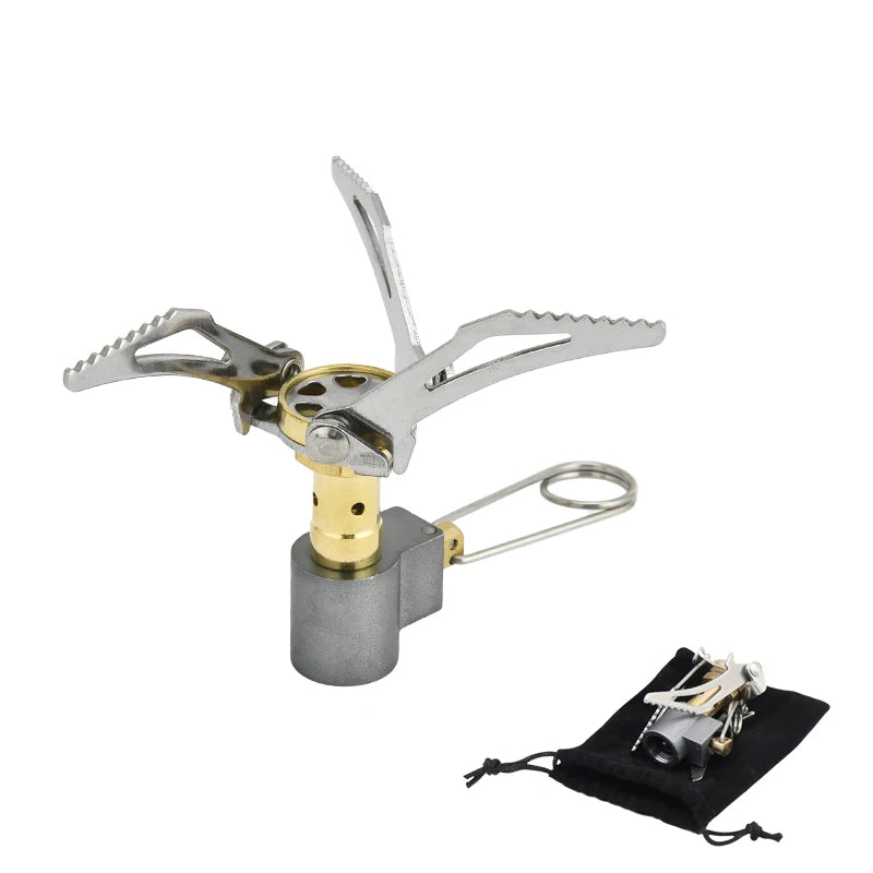 Pandatour Outdoor High Efficiency Ultralight Stove Fire Heater Camping Gas Burner Hiking Picnic sturdy Gas Burner Folding ignite