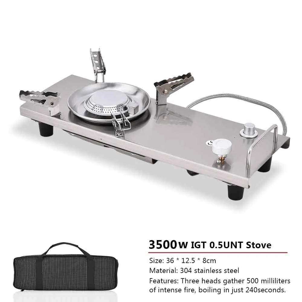 Pandatour Camping IGT Gas Stove Easy Equiped 0.5-Unit Portable Hiking Stove High Effi Ciency 6500W High Firepower Burner