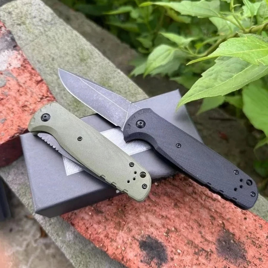 Outdoor Survival Folding Knife EDC Knife D2 Steel G10 Handle BM Knife 4300 Knife Fan Collector Suitable for Survival Hunting
