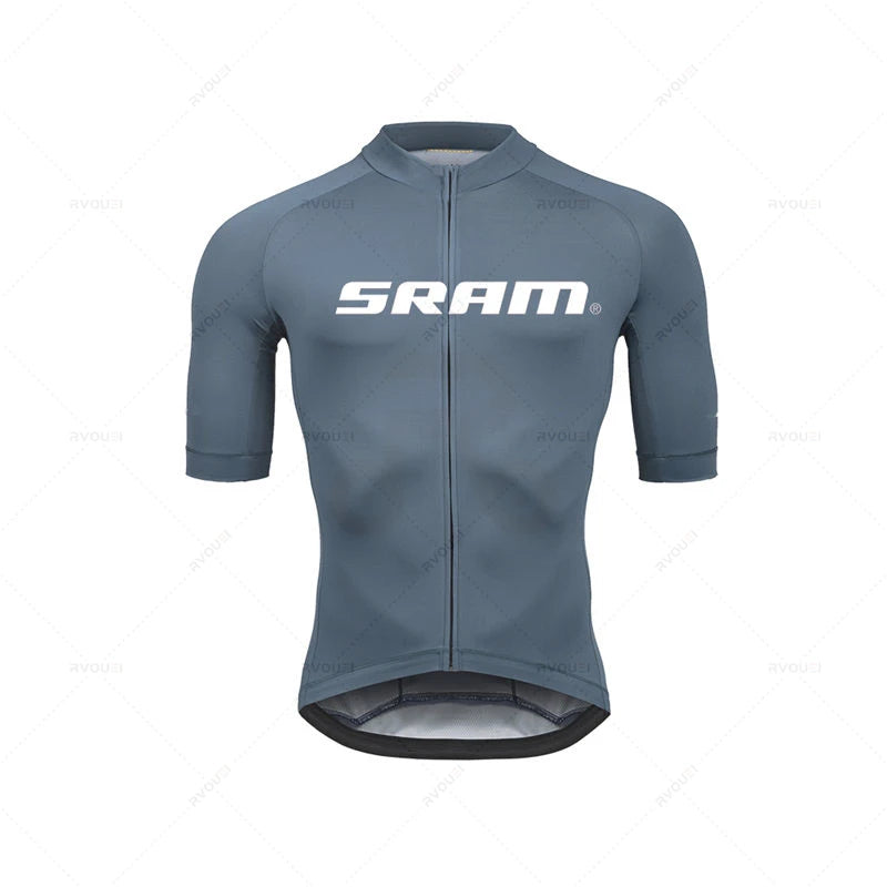 2023 Sram Cycling Jersey Sets Summer Short Sleeve Bicycle Breathable Men's MTB Bike Clothing Maillot Ropa Ciclismo Uniform Suit