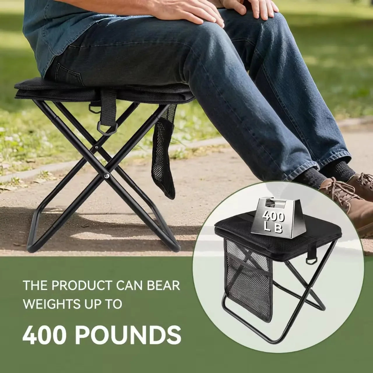 Portable Folding Stool with Carry Bag Lightweight Collapsible Outdoor Chair for Travel BBQ Fishing Beach Picnic Camping Versatile and Comfortable Folding Lawn Chair
