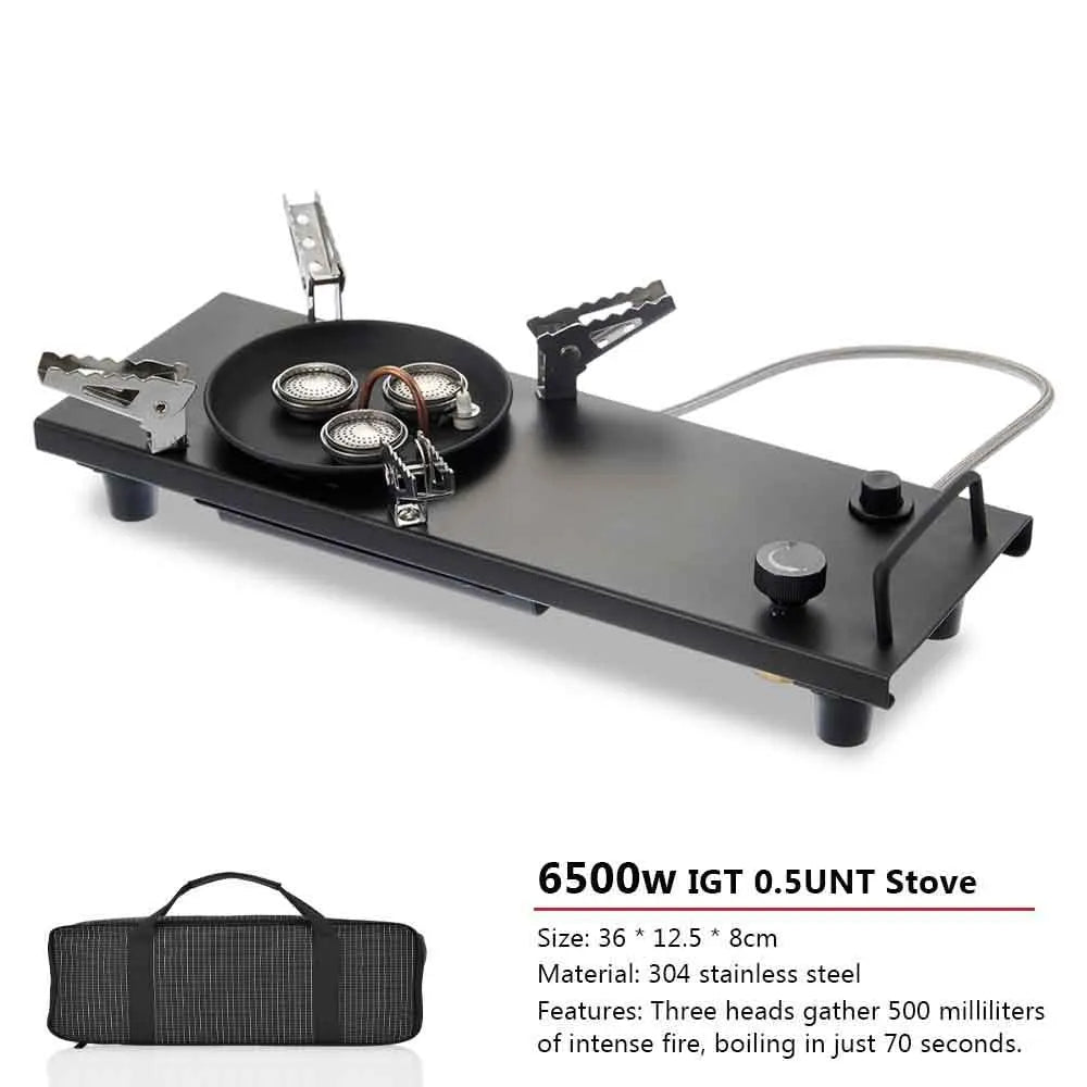 Pandatour Camping IGT Gas Stove Easy Equiped 0.5-Unit Portable Hiking Stove High Effi Ciency 6500W High Firepower Burner