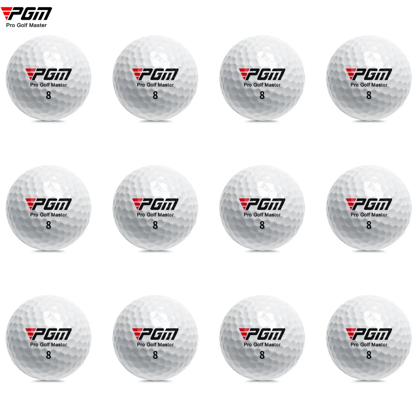 PGM Official 3-Layer Premium Golf Balls Practice Compet Performance Training for Distance Straight Shots Golf Design for Sport