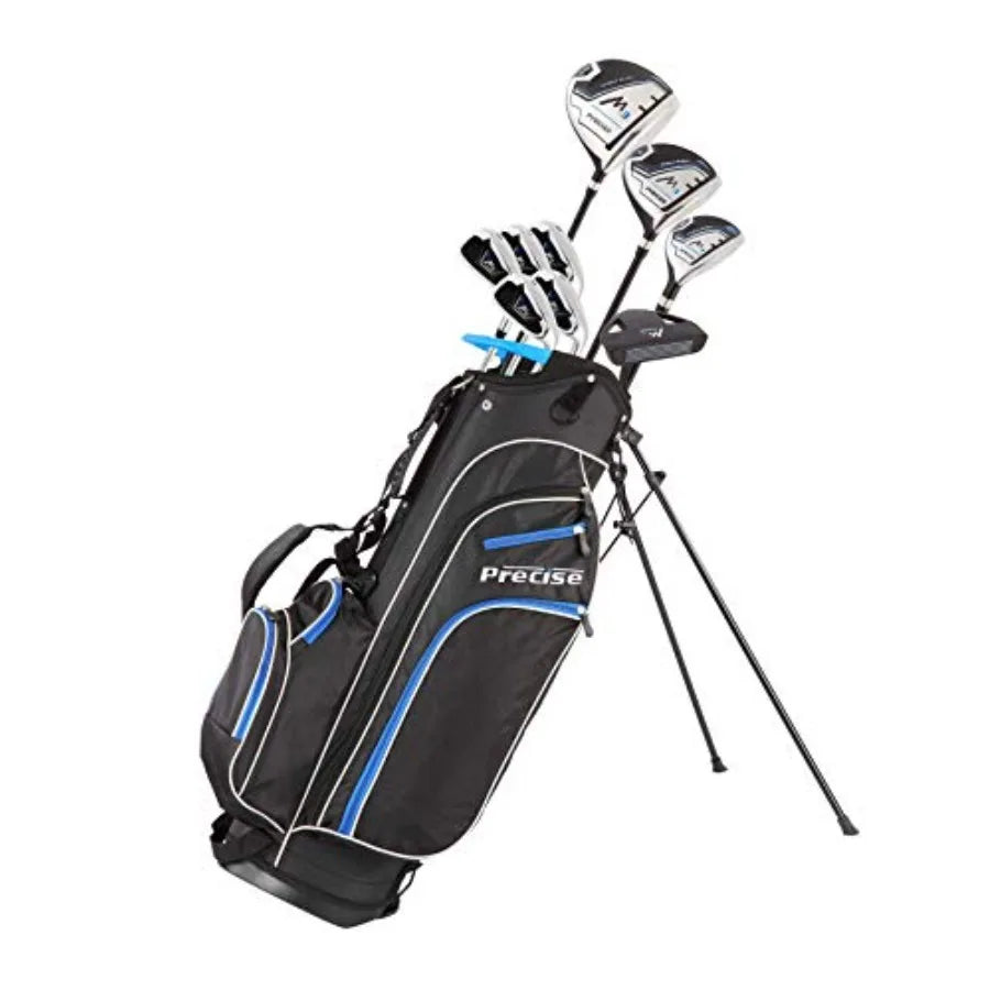 M3 Men's Right-Handed Complete Golf Club Set Package Includes: 460CC Driver, 3 Wood, 21 Hybrid, 6-9 Irons,Pitching Wedge, Putter
