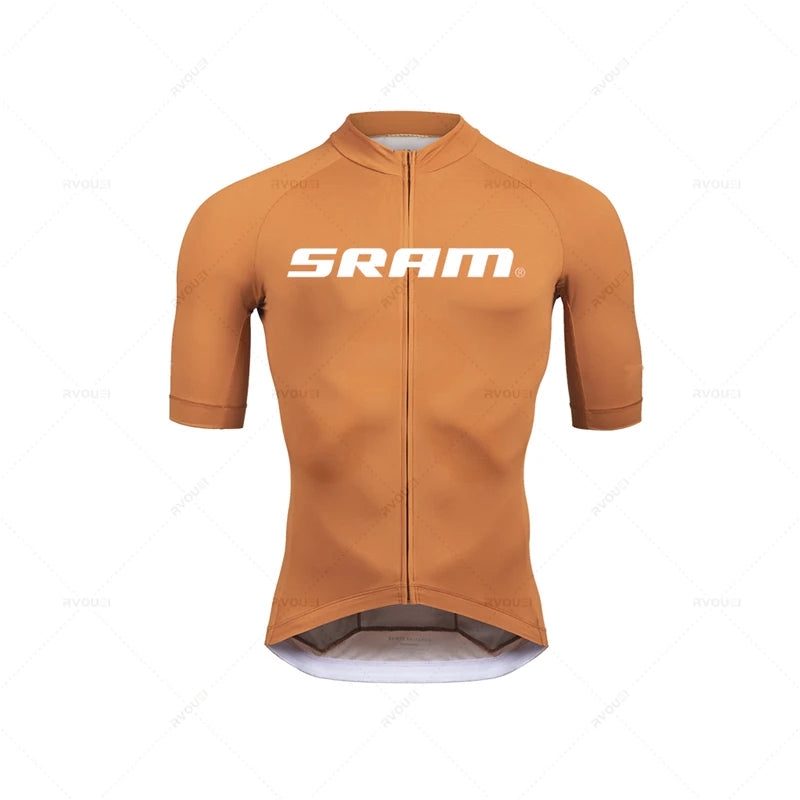 2023 Sram Cycling Jersey Sets Summer Short Sleeve Bicycle Breathable Men's MTB Bike Clothing Maillot Ropa Ciclismo Uniform Suit