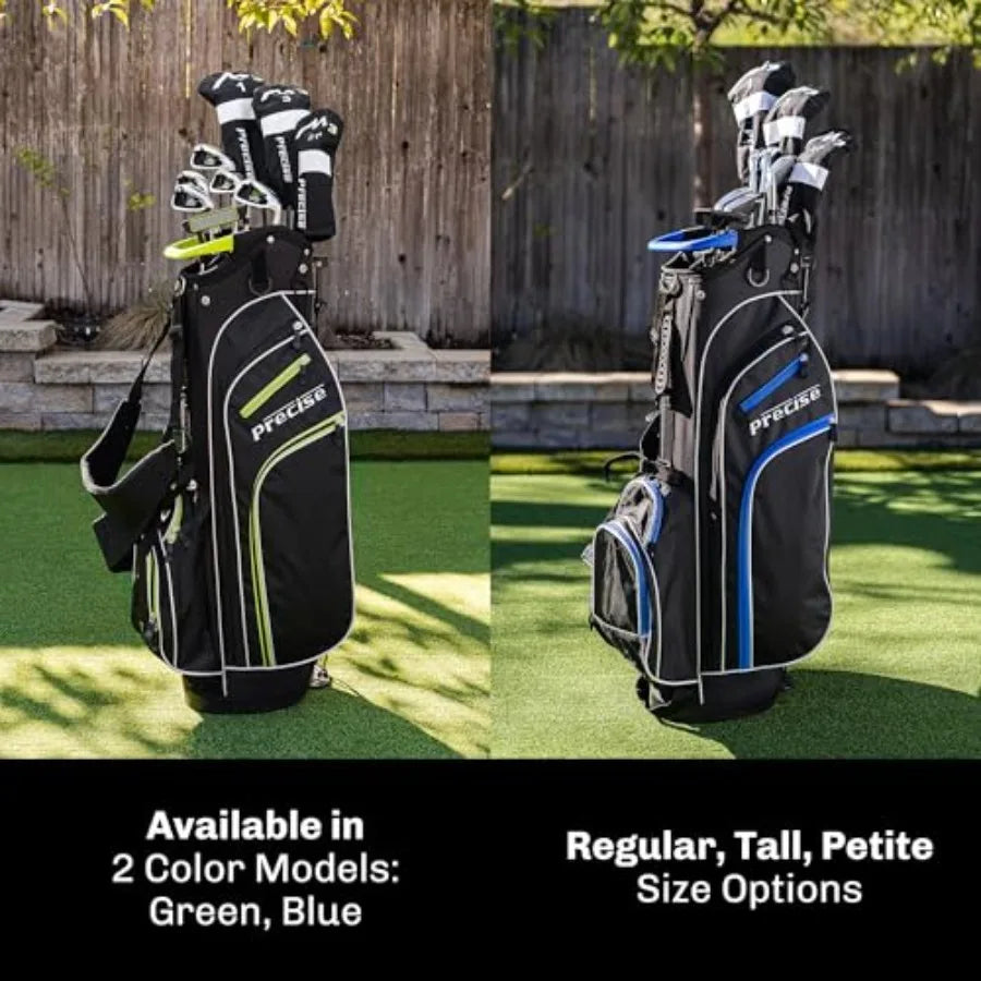 M3 Men's Right-Handed Complete Golf Club Set Package Includes: 460CC Driver, 3 Wood, 21 Hybrid, 6-9 Irons,Pitching Wedge, Putter
