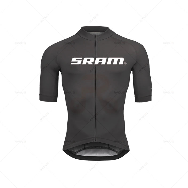 2023 Sram Cycling Jersey Sets Summer Short Sleeve Bicycle Breathable Men's MTB Bike Clothing Maillot Ropa Ciclismo Uniform Suit