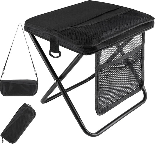 Portable Folding Stool with Carry Bag Lightweight Collapsible Outdoor Chair for Travel BBQ Fishing Beach Picnic Camping Versatile and Comfortable Folding Lawn Chair