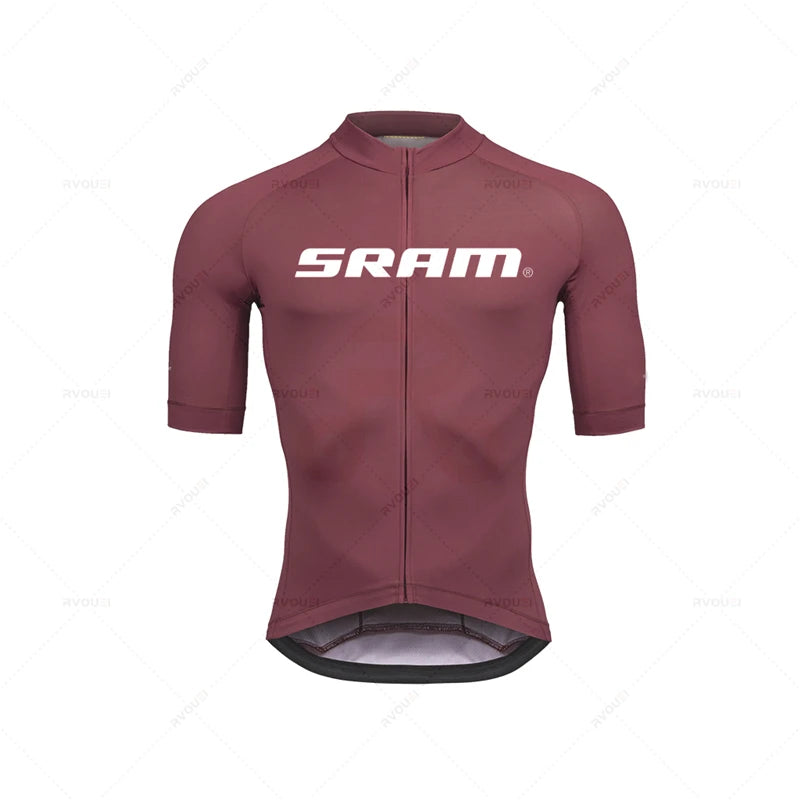 2023 Sram Cycling Jersey Sets Summer Short Sleeve Bicycle Breathable Men's MTB Bike Clothing Maillot Ropa Ciclismo Uniform Suit