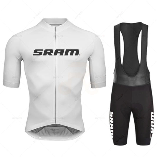 2023 Sram Cycling Jersey Sets Summer Short Sleeve Bicycle Breathable Men's MTB Bike Clothing Maillot Ropa Ciclismo Uniform Suit