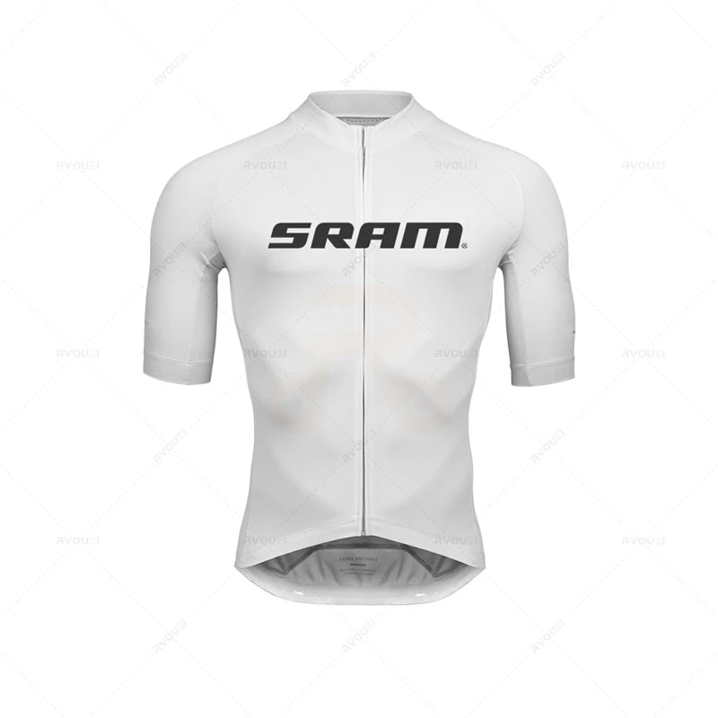 2023 Sram Cycling Jersey Sets Summer Short Sleeve Bicycle Breathable Men's MTB Bike Clothing Maillot Ropa Ciclismo Uniform Suit