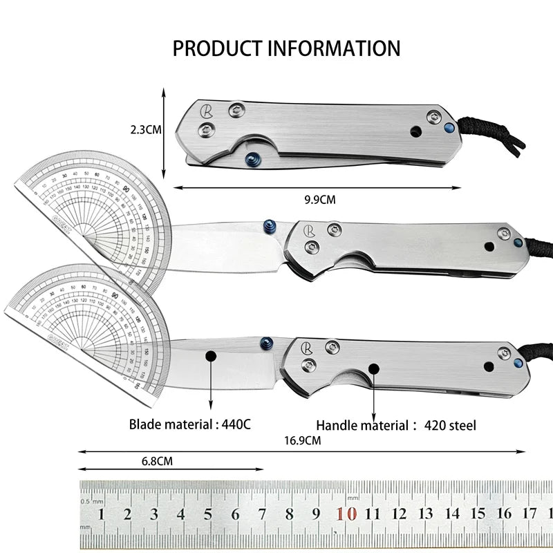 Chris Reeves Folding Knife, Outdoor Multifunctional Knife, Tactical Folding Knife Made of High Hardness Stainless Steel Knives