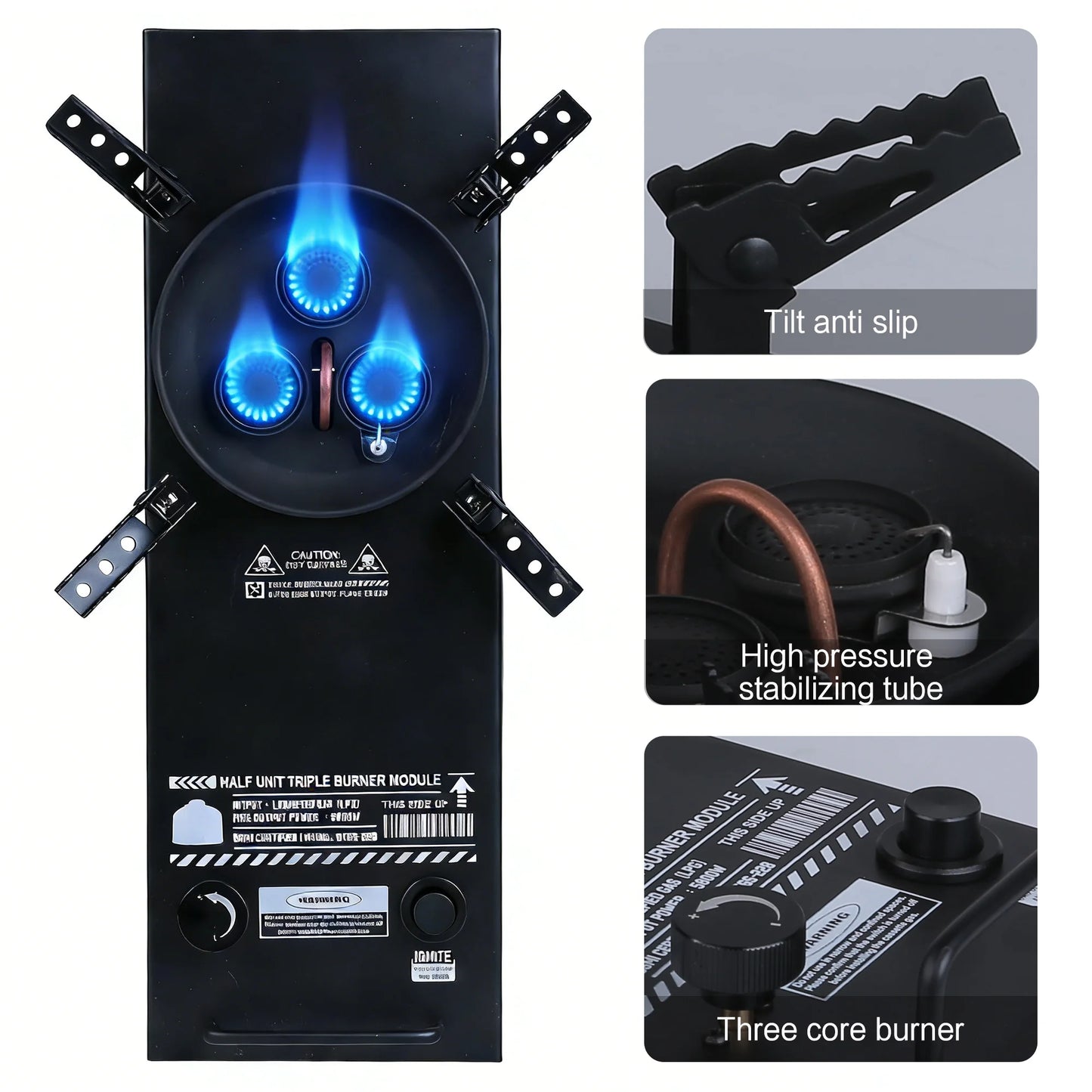 Pandatour Camping IGT Gas Stove Easy Equiped 0.5-Unit Portable Hiking Stove High Effi Ciency 6500W High Firepower Burner
